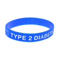 thumbnail image 1 of 5 Pcs TYPE 2 DIABETIC Silicone Wristband Soft Bracelets For Daily Reminder, 1 of 7