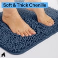 thumbnail image 3 of GORILLA GRIP Chenille Bath Rug 24x17, Rubber Back Quick Dry Washable Microfiber Bathroom Mats, Navy, 3 of 8