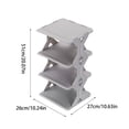 thumbnail image 3 of Chmadoxn Shoe Rack for Closet News Thickened And Widened Corner Simples Shoe Rack Small Size Easy To Install Removable Washable Storage Shoe Cabinet Pla stic storage rack, 3 of 6