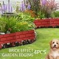 thumbnail image 4 of Dvkptbk A Holder 4Pcs Plastic Brick Effect Lawngarden Edging Fence Shrubpath Fencing Border Home Decor, 4 of 9