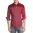 thumbnail image 4 of Michael Kors Mens Dip-Dyed Button Up Shirt, Red, XX-Large, 4 of 5