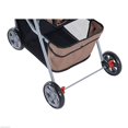 thumbnail image 2 of PawHut Deluxe 3 Wheels Pet Stroller with Brake, Canopy, Cupholders (Red), 2 of 9
