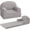 Grey, variant on Ourlova Kids Couch 2-in-1 Comfy Toddler Couch Fold Out Convertible Sofa to Lounger Foam Kids Chair with Soft Sherpa Gift for Girls and Boys (Pink Moon)