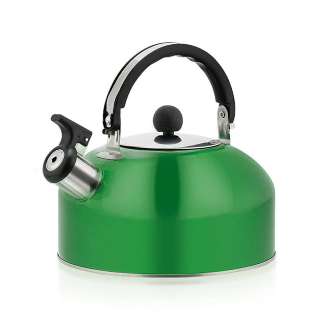 3L Whistling Tea Kettle Flat Bottom Kettle Stainless Tea Steel Kettle L0E6