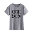thumbnail image 4 of Hauts à Enfiler Imprimés Lettre "le Café Est Mon Amour" pour Femmes, 4 of 7