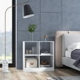thumbnail image 3 of Giantex 4-Cube Bookcase, Freestanding Open Bookshelf, Storage Wooden Display Shelf, White, 3 of 8
