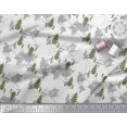 thumbnail image 2 of Soimoi Green Rayon Fabric Tree & World Map Print Sewing Fabric Yard 56 Inch Wide, 2 of 3