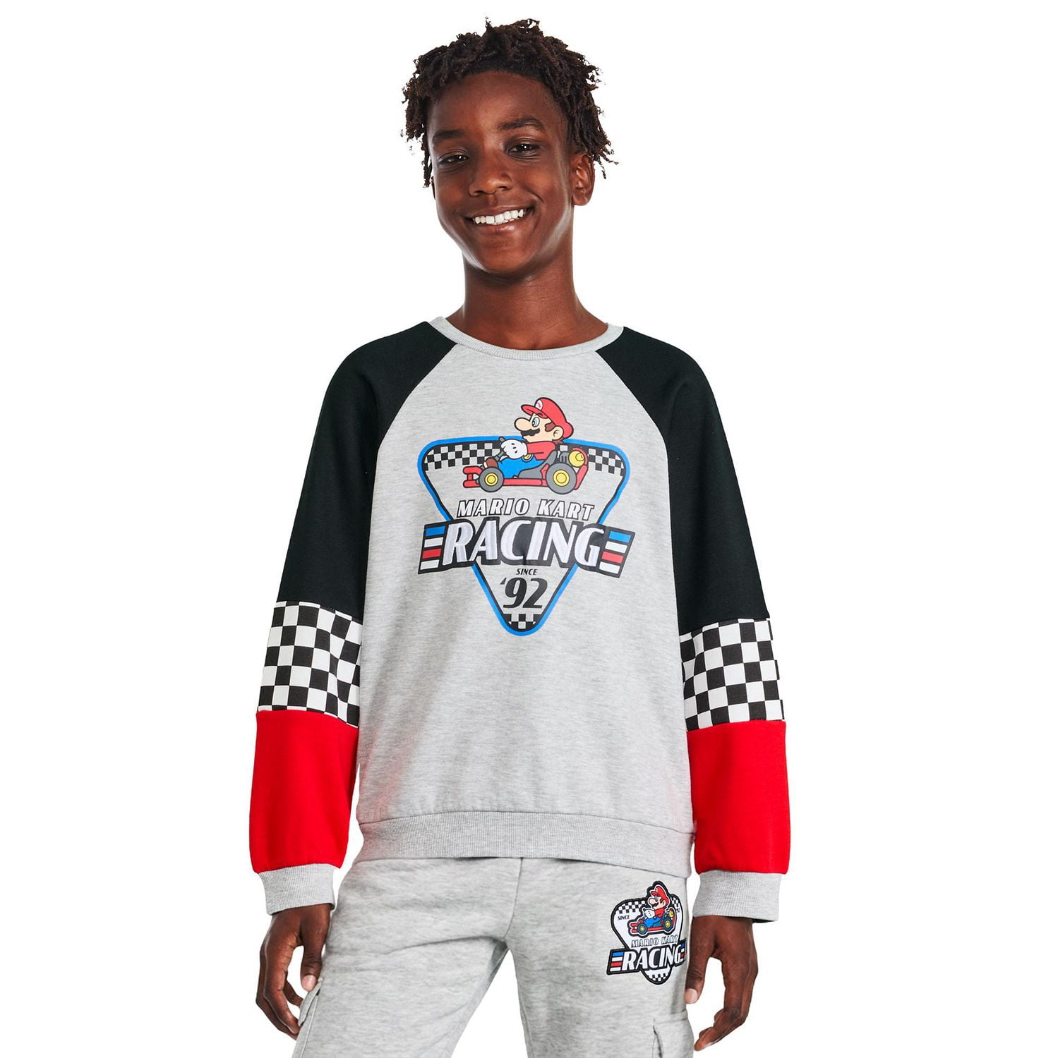 Coton ouaté à imprimé graphique Mario Kart Nintendo pour garçons