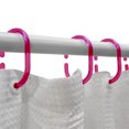 thumbnail image 4 of Clear Pink Plastic Shower Curtain Rings - Set of 12, 4 of 5