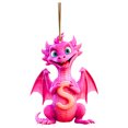 thumbnail image 2 of Fridja Personalized Dinosaur Christmas Ornament 26 Letters Hanging Pendant Ornaments 2024 Plastic Initial Monogram Xmas Tree Decorations with Hanging Rope Unique Customized Fun Gift for Kids, 2 of 3