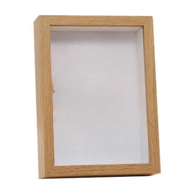 Chmadoxn Box Frame 6X4IN Box Picture Frame Display Case For Bouquet Photos Keepsakes Medals Framed But Without Flowers Photo frme