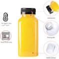 thumbnail image 3 of Czcpp-Bouteilles en Plastique avec Bouchons 12 Pcs Bouteilles de Jus Transparentes Réutilisables Couvercle Noir Bouteilles de Smoothie en Plastique Idéales pour Jus Lait Boissons Maison (8oz), 3 of 4