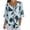 Blue, variant on lcziwo Cotton Linen Tops for Women, Ladies Linen Shirts Hawaiian Style V Neck Short Sleeve Tops Trendy Dressy Blouses Casual Loose Comfy Tunic Tops Green,XL