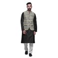 thumbnail image 1 of Atasi Ensemble de Pyjama Kurta Churidar Ethnique avec Veste Nehru Imprimée pour Hommes, 1 of 3