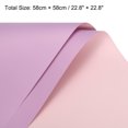 thumbnail image 2 of Unique Bargains Double Sided Color Flower Wrapping Paper Purple 22.8'x22.8' Waterproof 20 Pack, 2 of 5