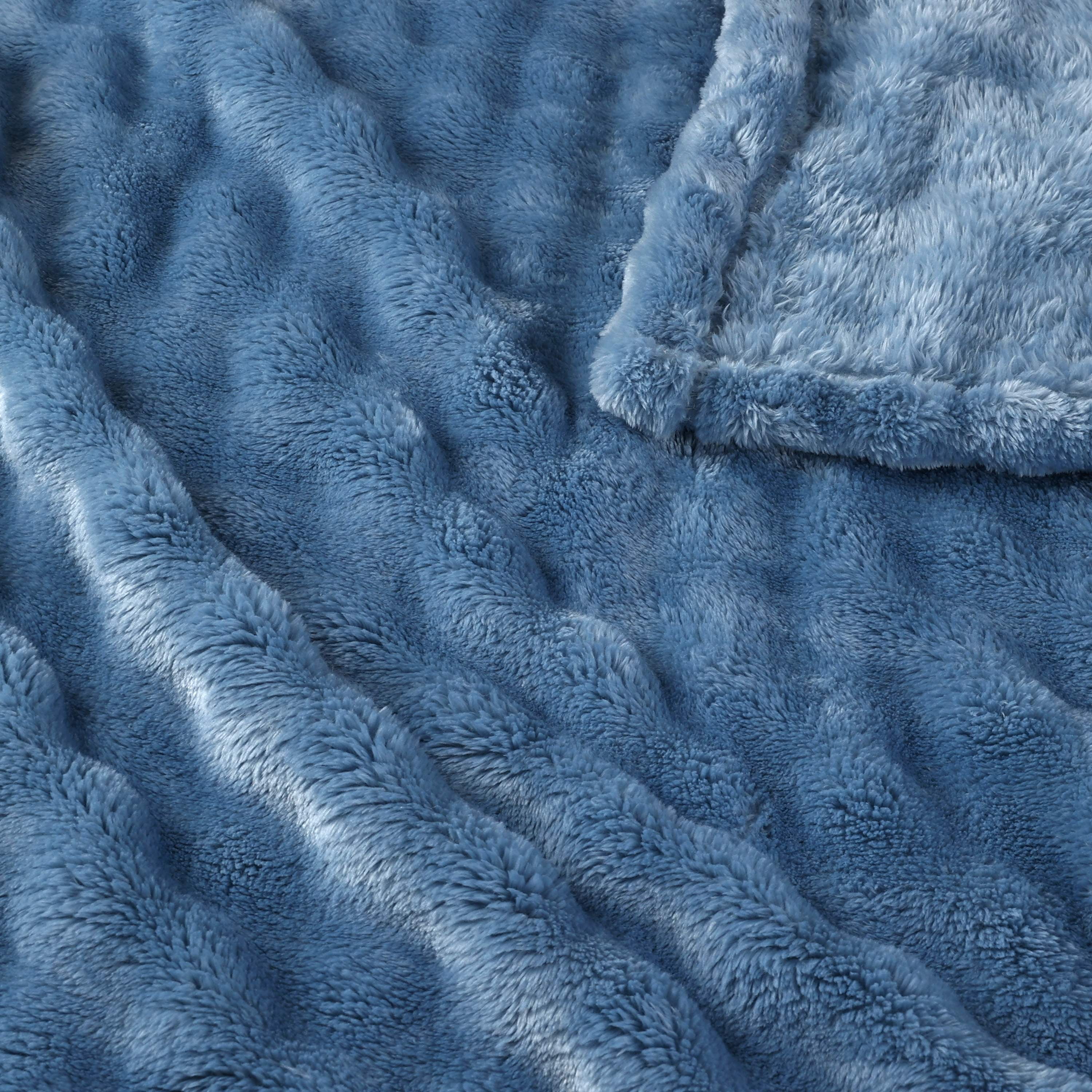 Blue Bubble Textured Baby Blanket 30" x 40"