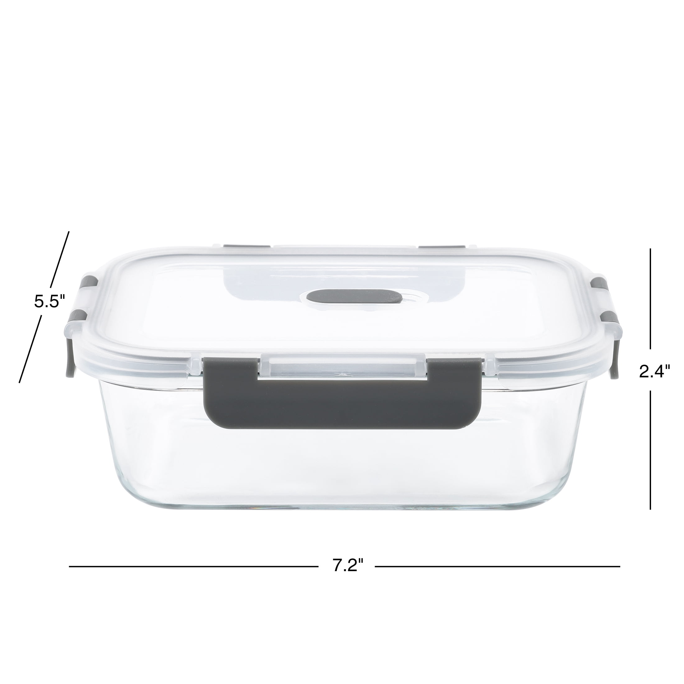 Mainstays Rectangle Glass Food Storage Container 630ml