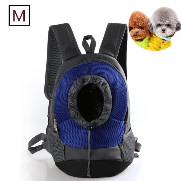 Dog Carrier Bags Backpack,Adjustable Mesh Pet Bag Head Out Dog Cat Backpacks, Carrier Bag,Blue,M/S