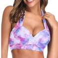 thumbnail image 1 of Birdeem Haut de Bikini Dos Nu à Col Licou pour Femmes, Mode Polyvalente Aguichant à Imprimé, 1 of 12