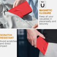 thumbnail image 4 of Premium Flip Case for iPhone 17 Pro Carbon Fiber Texture, Stand & Magnetic Clasp Red, 4 of 7