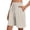Beige, variant on Cameland Womens Bermuda Shorts Knee Length Cotton Linen Shorts Loose Fit Summer Elastic Waist Casual Shorts with Pockets