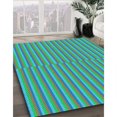 thumbnail image 3 of Ahgly Company Machine Washable Indoor Round Transitional Green Area Rugs, 5' Round, 3 of 7