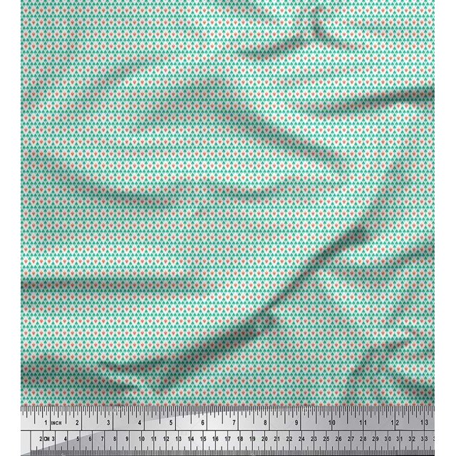 Soimoi Rayon Crepe Fabric Arrow Small Printed Craft Fabric by The Yard 46 Inch Wide