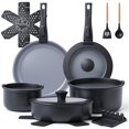 thumbnail image 1 of Ammeloo 18-Piece Ceramic Pots and Pans Set Non Stick, Non Toxic Cookware Set with Removable Handles, Pot Sets for Cooking, Induction Ready, Dishwasher & Oven Safe, PFAS PFOA & PTF, 1 of 8