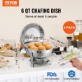 thumbnail image 2 of VEVOR Ensemble de Plats à Friction pour Buffet, 6 Qt Lot de 4, Réchaud en Acier Inoxydable avec Poêle Pleine Grandeur, Réchaud Rond de Restauration avec Couvercle Support de Poêle à Eau Support de Carburant Couvercle Support Cuillère, pour au Moins 6 Personnes Chacun, 2 of 9