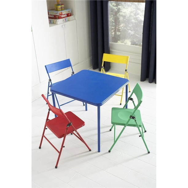 Cosco Safety First Children's Pinch-Free Folding Chair, Blue, (4