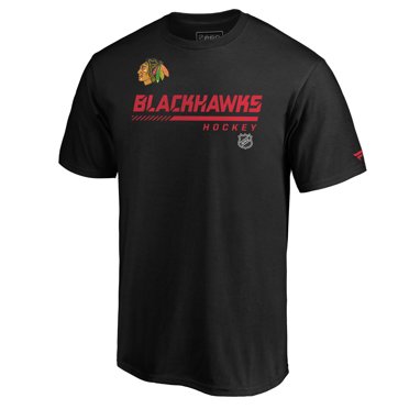 T-Shirt à Manches Courtes Authentique Locker Room Prime pour Hommes de Marque LNH Chicago Blackhawks Fanatics