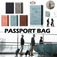 thumbnail image 2 of PU Passport Card Passport Holder Travel Wallet Blocking Cover GXAU Case R3Y0, 2 of 9