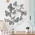 thumbnail image 1 of TIMIFIS Décoration Maison 12 Pcs Autocollant Mural Papillon Creux Texture Métal 3D DecorFall, 1 of 6