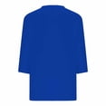 thumbnail image 5 of HKEJIAOI 3/4 Chemises Manches pour Femmes Col Rond Imprimé Floral Blouse d'Été L, 5 of 5