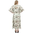 thumbnail image 4 of Bimba Robe Maxi de Maternité à Imprimé Floral pour Mamans, Blanche, Manches Kimono, Caftan-22, 4 of 7