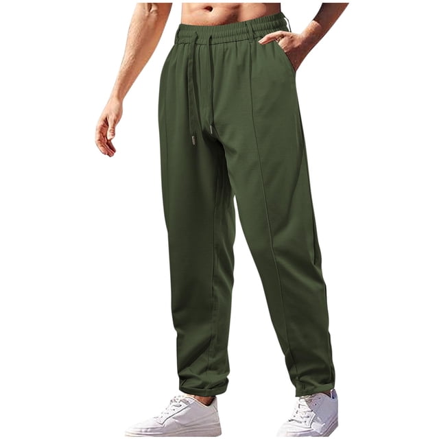 Red Sweatpants Men Plus Size Mens Sweatpants Men's Performance Sport Travel Pants, Lightweight Baggy Going Out Hiking Pants Drawstring High Waist Pockets Trousers