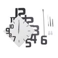 thumbnail image 2 of Swing Wall Clock, Fine Workmanship Decorative Wall Clock Battery Powered Frameless Design Black White Silent Movement with Minute Hand for Living Room, 2 of 8