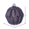 thumbnail image 3 of Vickerman MC190887D 5 in. Pewter Glitter Faceted Ball Ornament - 3 per Bag, 3 of 3