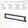 thumbnail image 3 of Gymax 2PCS 71'' Toddler Foldable Bed Rail w/ Adjustable Safety Strap Bedrail Guard Blue, 3 of 10