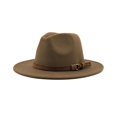 thumbnail image 1 of QualitChoice Woman Fedoras Hat Cap Female Comfortable Breathable Solid Color Winter Caps Khaki 58-61cm, 1 of 6