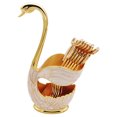 thumbnail image 2 of Oleegame 2PC Stainless Steel Cutlery Set Swan Base Creative Tableware European Fruit Fork Dessert Small Spoon Cute Coffee Spoon Combination, 2 of 7