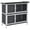 Grey, variant on PawHut Wood Rabbit Hutch with 2 Large Main House, Ramp, Trays, Yellow