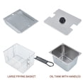 thumbnail image 4 of BeesClover Stainless Steel Electric Deep Fryer, Includes Basket and Lid, Overheat Protection, Ideal for Restaurant or Kitchen Use, 4 of 6