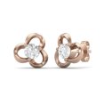 thumbnail image 2 of Boucles d'Oreilles Clous pour Femmes en Vermeil Rose en Argent Sterling 925 avec Améthyste Ronde de 4 mm et Griffes, 2 of 3