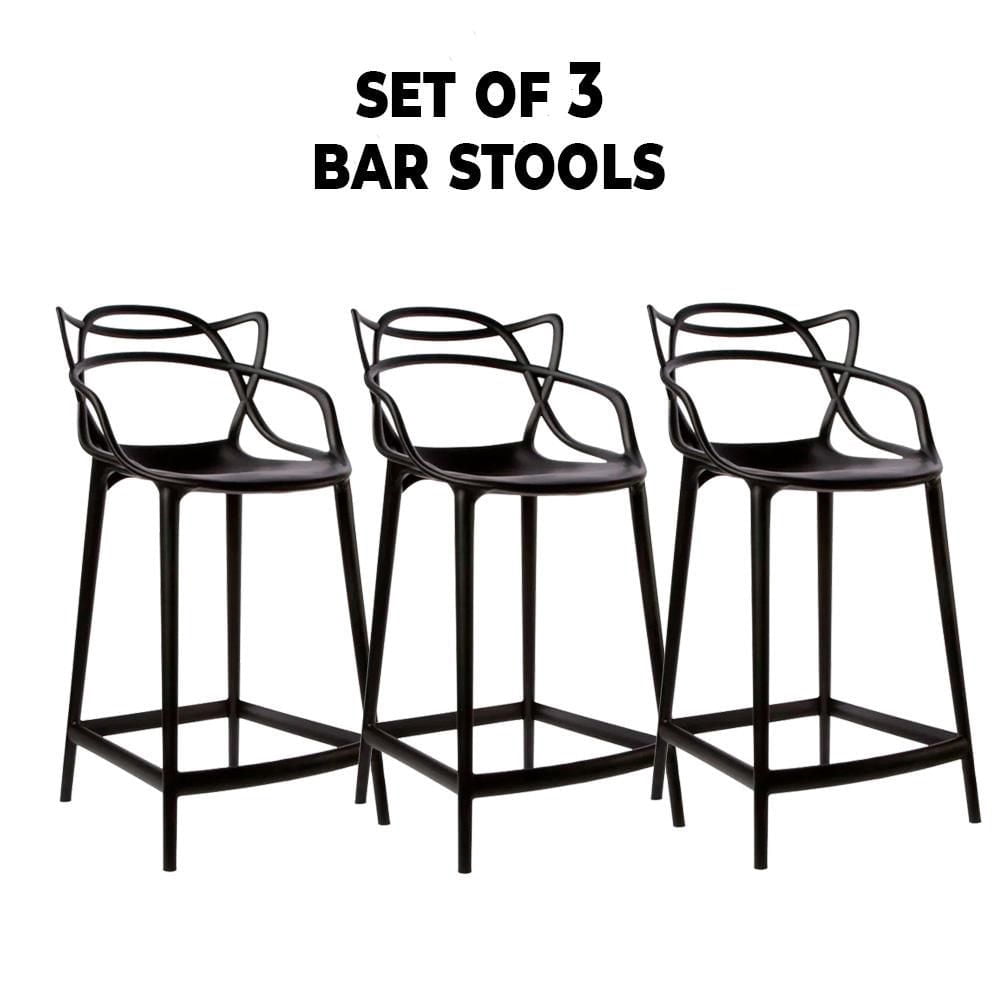 Heavenly Collection Tabouret de comptoir en plastique ENSEMBLE DE 3