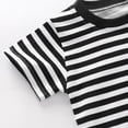 thumbnail image 5 of T-shirt à Manches Courtes Rayé Élégant pour Filles Haut Décontracté Confortable pour Enfants, 5 of 5