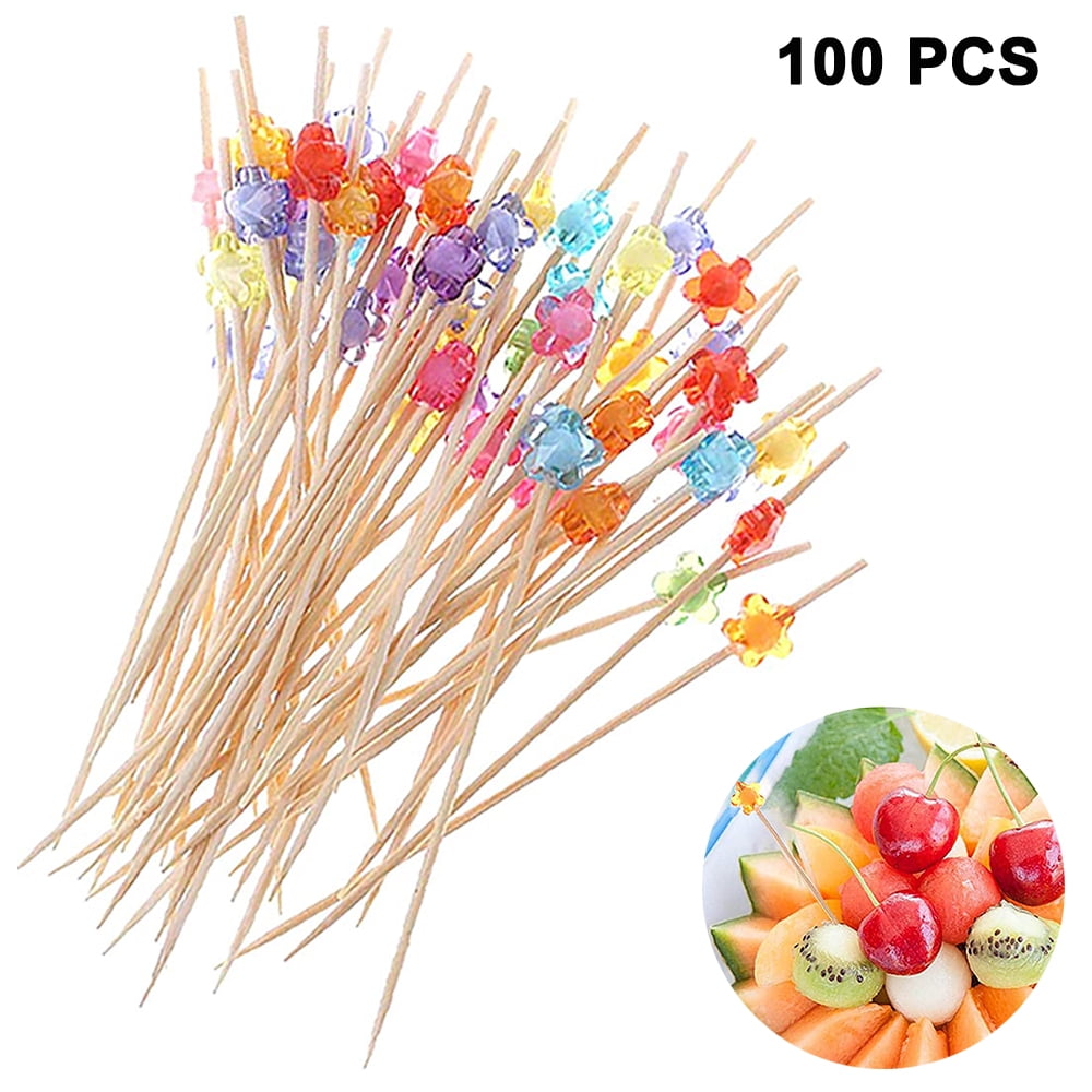 Cure-Dents en Bois, Bâtonnets de Cocktail, Bâtonnets Faits à la Main pour Apéritif, Style 2