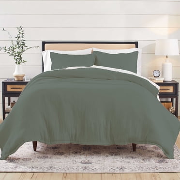 Better Homes & Gardens 3-Piece Laurel Crinkled Gauze Duvet Cover Set, Adult Double/Queen