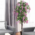 thumbnail image 3 of Costway 6' Artificial Wistera Silk Tree Pink Flower Indoor-Outdoor Home Decor, 3 of 10