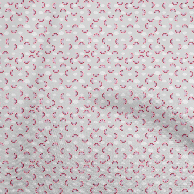 oneOone Velvet Light Gray Fabric Cloud Dress Material Fabric Print Fabric By The Yard 58 Inch Wide